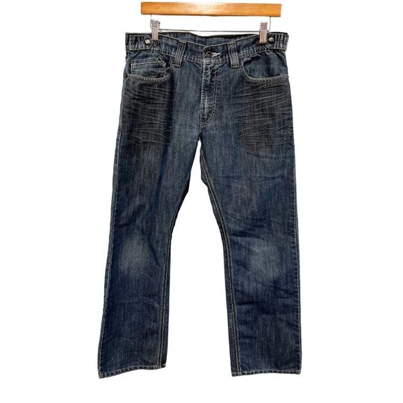 Levi's Strauss & Co. 514 3D Whisker Distress Jeans Straight Leg sz(33x30) - Picture 1 of 8